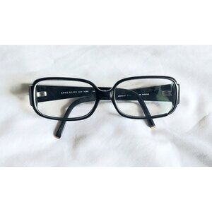 Anne Klein Eyeglass Frames Black Rectangle Rhinestone AKNY3104 57-16 130
